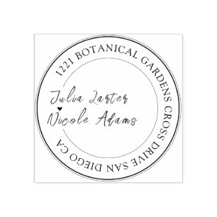 Dusty Navy Blue Pink Hibiscus Bloom Wedding Shower Rubber Stamp