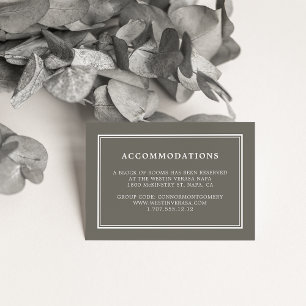 Dusty Olive Wedding Hotel Accommodation Cards