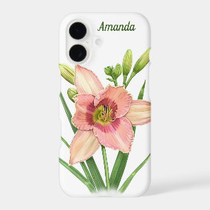 Dusty Orange Daylily Botanical Art Personalized