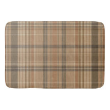 Dusty Orange Terracotta Brown Farmhouse Plaid