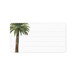 Dusty Palm   Blank Lined Address Label