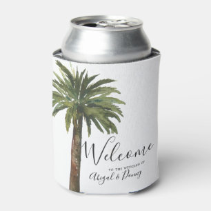 Dusty Palms   Coastal Wedding Can Cooler