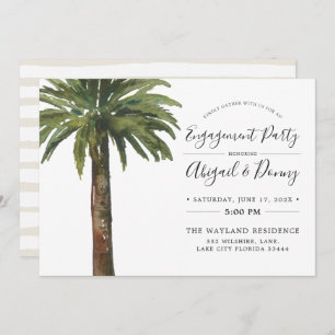 Dusty Palms   Engagement Party Invitation