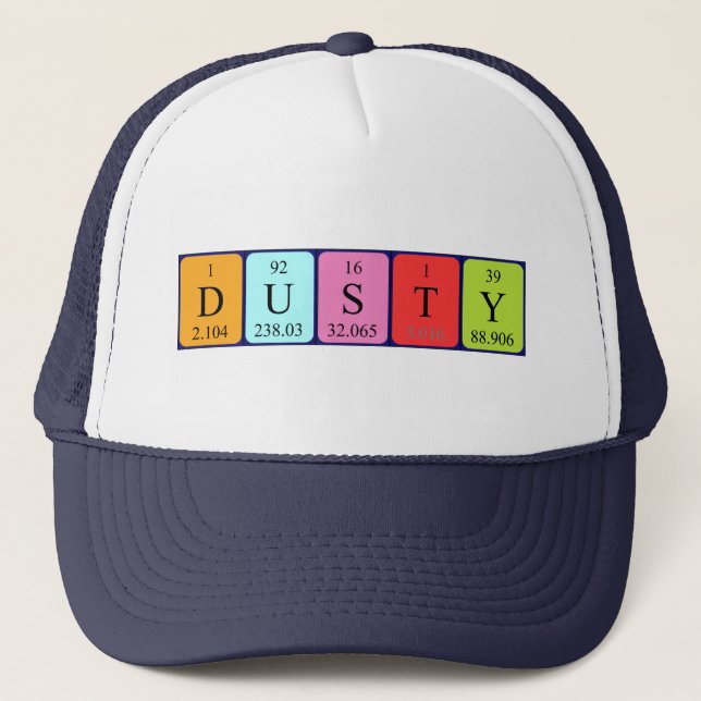 Dusty periodic table name hat (Front)
