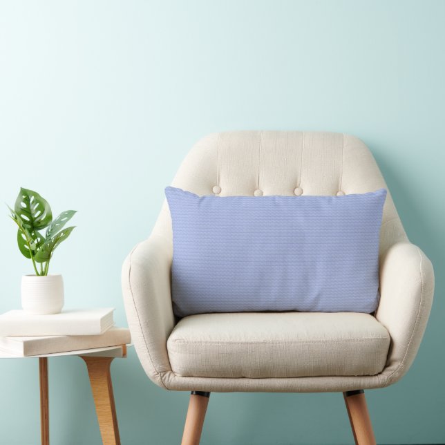 Dusty Periwinkle Solid Texture Print  Lumbar Cushion (Chair)