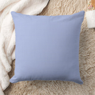 Dusty Periwinkle Solid Texture Print Throw Pillow