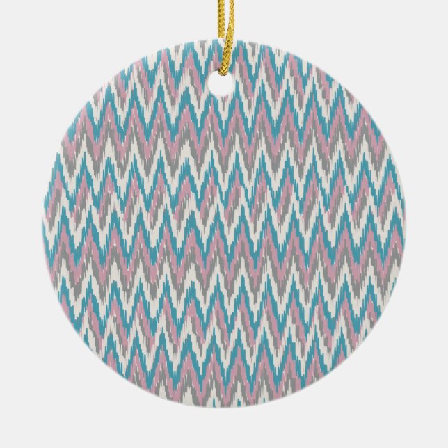 Dusty Pink and Blue  iKat Ceramic Tree Decoration (Front)