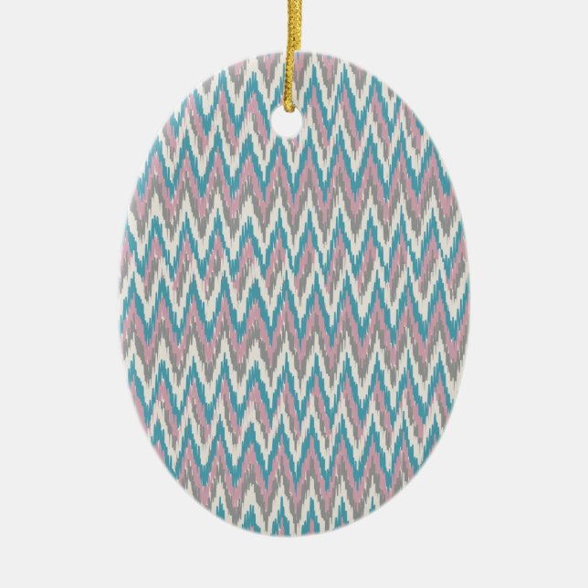 Dusty Pink and Blue  iKat Ceramic Tree Decoration (Front)