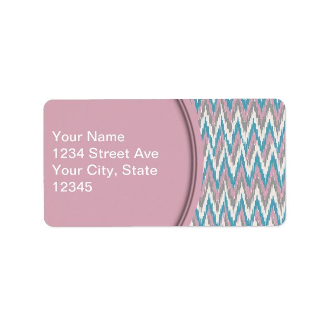 Dusty Pink and Blue  iKat Label (Front)