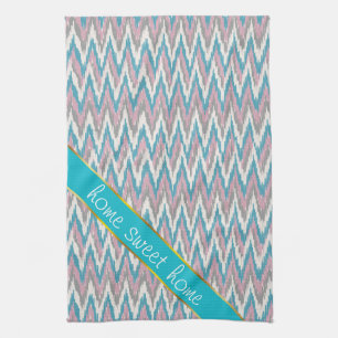 Dusty Pink and Blue  iKat Tea Towel