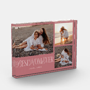 Dusty PInk Best Mum Ever Collage Photo Block