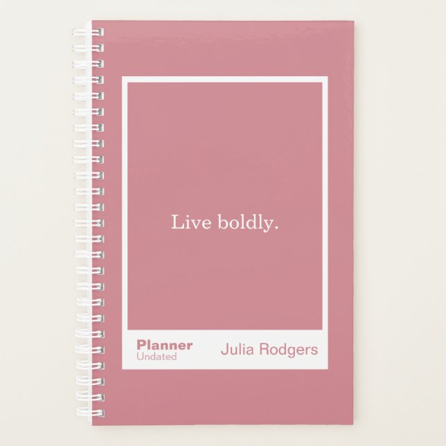Dusty Pink Block Quote Small Planner (Front)