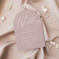 Dusty Pink Blush Modern Arch Wedding