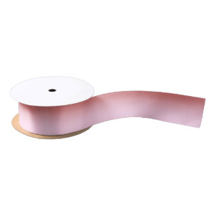 Dusty Pink Blush Pink Simple Ombre Gradient Satin Ribbon