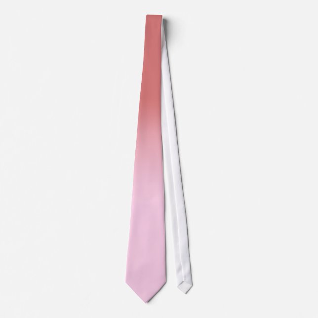 Dusty Pink Blush Pink Simple Ombre Gradient Tie (Front)