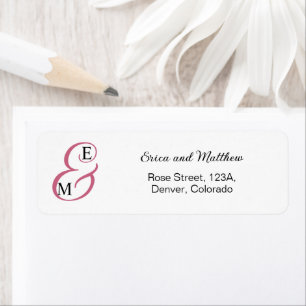 Dusty Pink Boho Floral Wedding Return Address