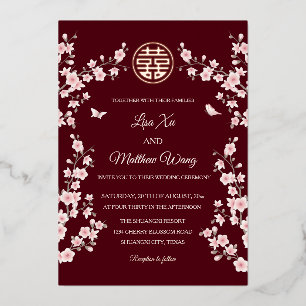 Dusty Pink Cherry Blossom Chinese Wedding
