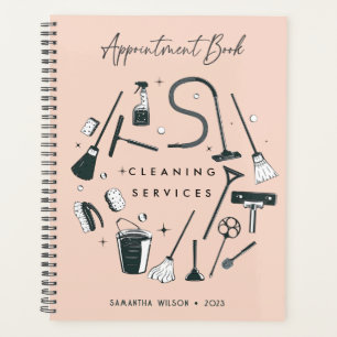 Dusty Pink Cleaning Services Appointment Planner