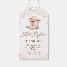 Dusty Pink Cowgirl Boots First Rodeo 1st Birthday 