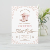 Dusty Pink Cowgirl Boots First Rodeo 1st Birthday