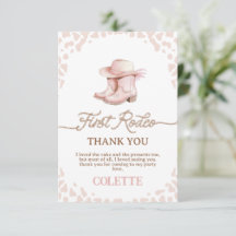 Dusty Pink Cowgirl Boots First Rodeo 1st Birthday 