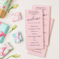 Dusty Pink Delicate Calligraphy Birthday Party