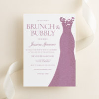 Dusty Pink Dress Bridal Shower Brunch & Bubbly