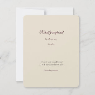 Dusty Pink Dutch Floral Wedding RSVP Card