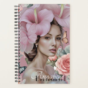 Dusty Pink Ethereal Floral Art Bridesmaid Planner