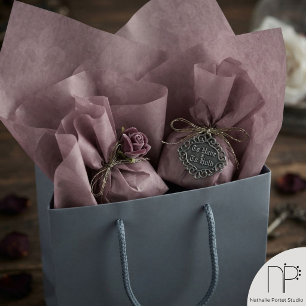 Dusty Pink Fleur de Lis Pattern Tissue Paper