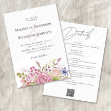 Dusty Pink Floral All in One Wedding
