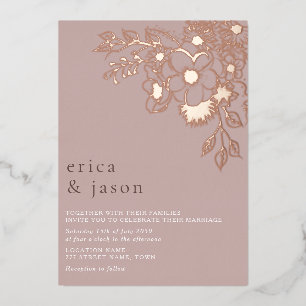 Dusty Pink Floral Rose Gold Wedding