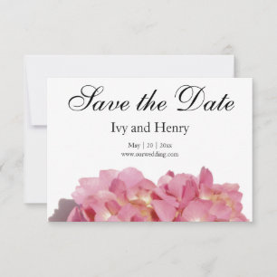 Dusty pink floral  Rose hydrangea Save The Date