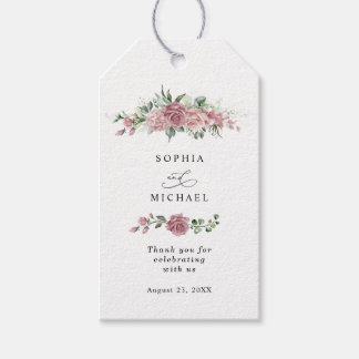 Dusty Pink Floral Wedding Gift Tags