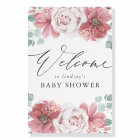 Dusty Pink Flowers Botanical Elegant Baby Shower