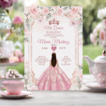 Dusty Pink Flowers & Rose Gold Crown Mis Quince Invitation<br><div class="desc">Dusty Pink Flowers & Rose Gold Crown Mis Quince Invitation
Mis Quince 15 Anos,  16th Birthday, </div>