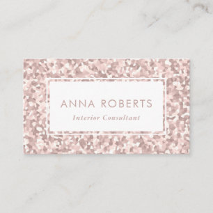 Dusty Pink glitter pattern business card