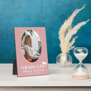 Dusty Pink Graduate Photo Graduation Plaque