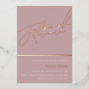 Dusty Pink Mauve Rose Gold Fiftieth 50th Birthday