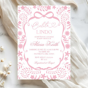 Dusty Pink Mexican Baby Shower Cielito Lindo  Invitation