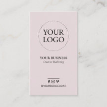 Dusty Pink Minimal Logo Business Social Media