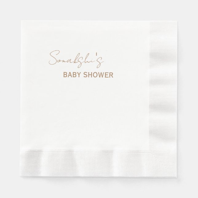 Dusty Pink Minimal Rustic Paper Napkin (Front)