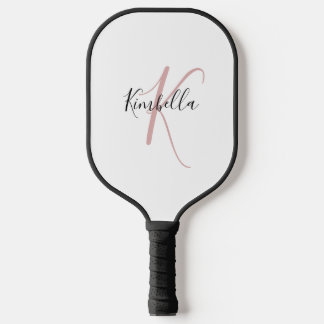 Dusty Pink Monogram Pickleball Paddle