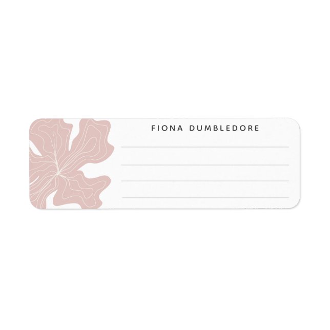 Dusty Pink Name Lined Blank Template Herb Floral  (Front)