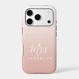Dusty Pink Ombre Script Future Mrs Name