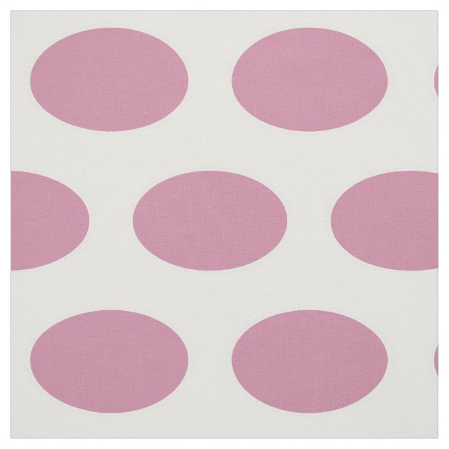 Dusty pink ovals ln white background fabric (Swatch)