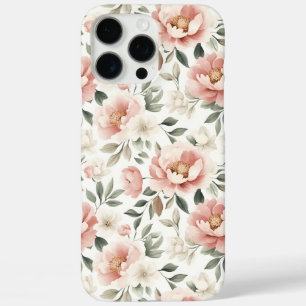 Dusty pink peonies iPhone 16 pro max case