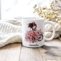 Dusty Pink Peonies Fashion Model Custom Name
