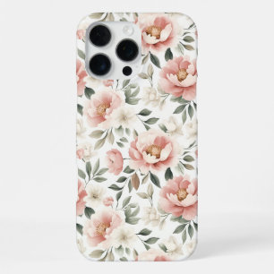 Dusty pink peonies iPhone 16 pro max case