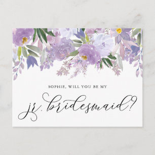 Dusty Pink Peony Will You Be My Jr Bridesmaid Card